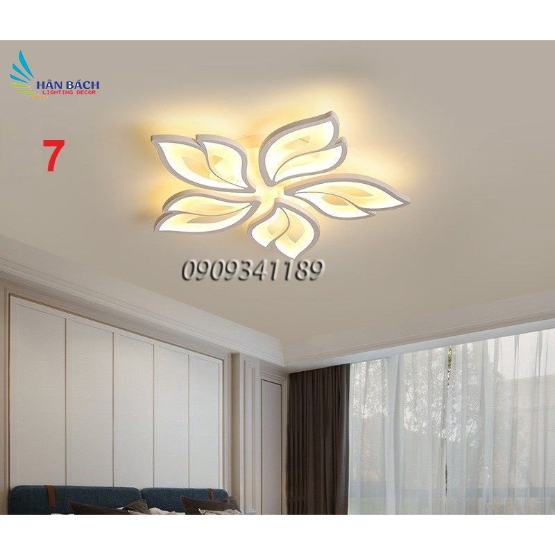 Đèn ốp trần trang trí phòng khách và phòng ngủ kiểu mẫu hiện đại 3 chế độ sáng