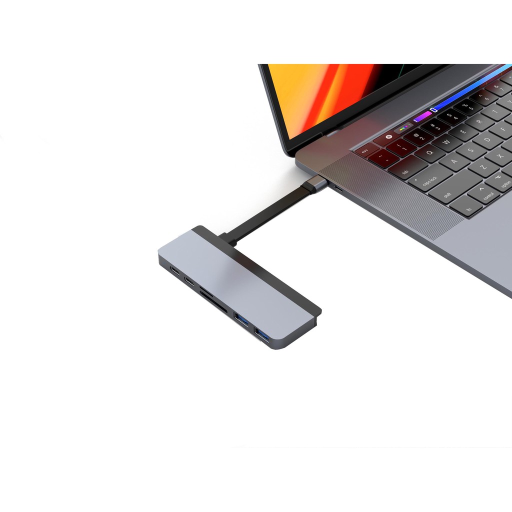 Cổng chuyển Hyperdrive Duo 7-in-2 4K60Hz with cable USB-C Hub for Macbook/iPad/Smartphone - HD28C - Hàng Chính Hãng