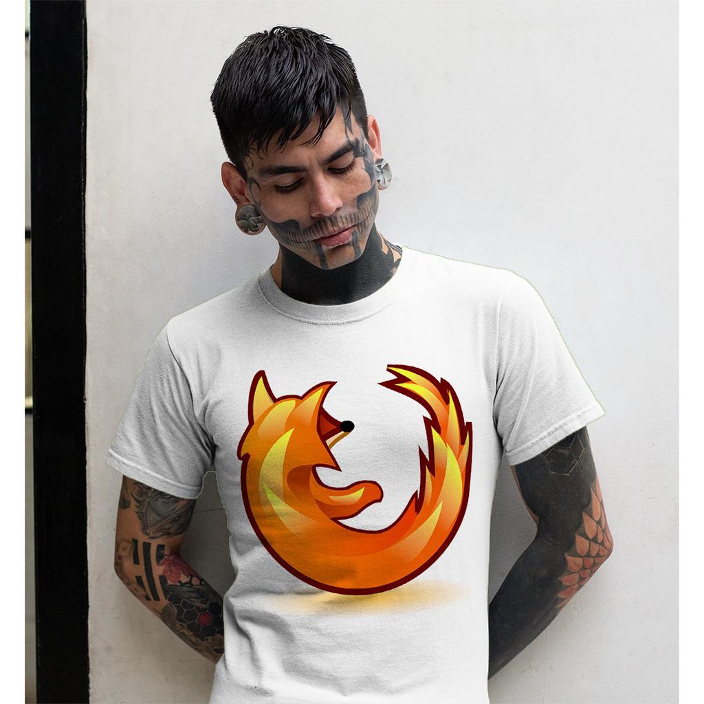 Áo thun in hình hệ điều hành FireFox only Fox