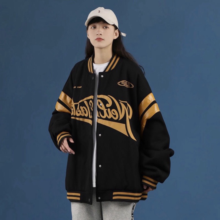 Áo Khoác Bomber Nam Nữ Ulzzang Form Rộng, Áo Khoác Nỉ Đôi Unisex Mùa Đông 2 Lớp Đẹp Giá Rẻ