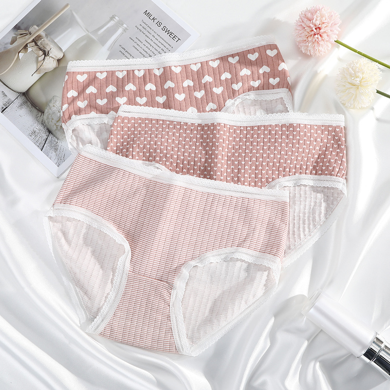 Quần lót cotton thoáng khí in họa tiết dễ thương cho nữ LEVAO