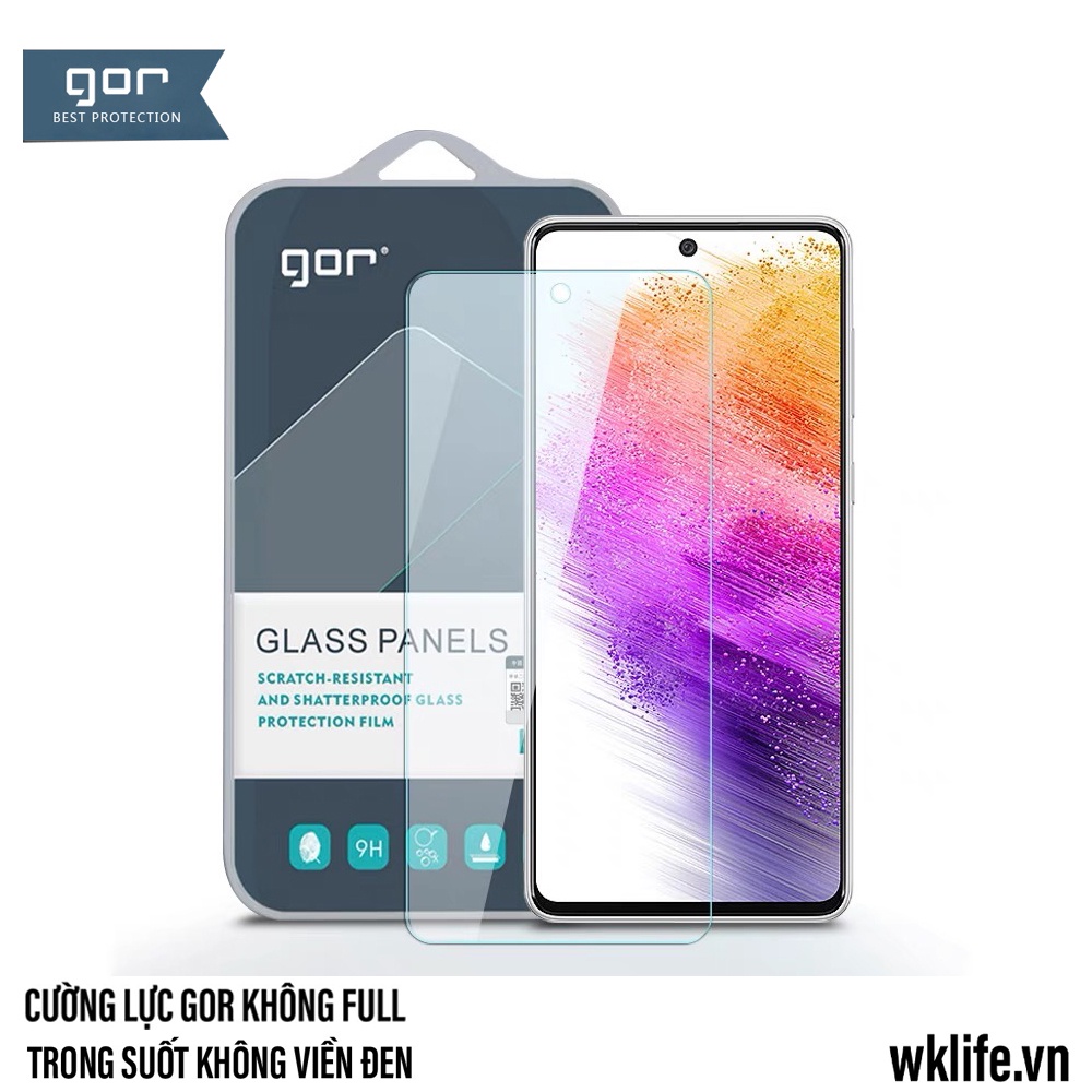 Kính Cường Lực Samsung A73 5G GOR Trong Suốt Không Viền Đen