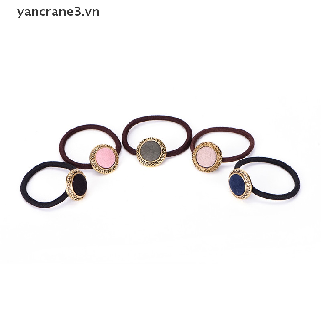 Băng Đô Cài Tóc Co Giãn Đính Nút Phong Cách Vintage Cho Nữ Hot {yancrane3.vn}