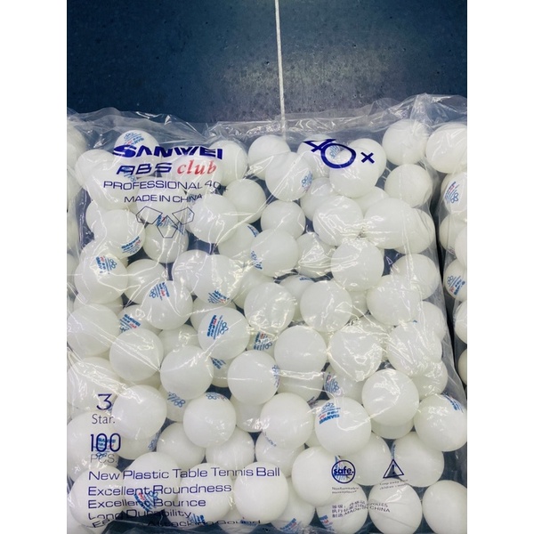 Quả Bóng Bàn SANWEI ABS Club 3 Sao Độ Cứng Cao Tròn Đều Dùng Trong Tập Luyện Và Thi Đấu, Banh Bóng Bàn Giá Tốt