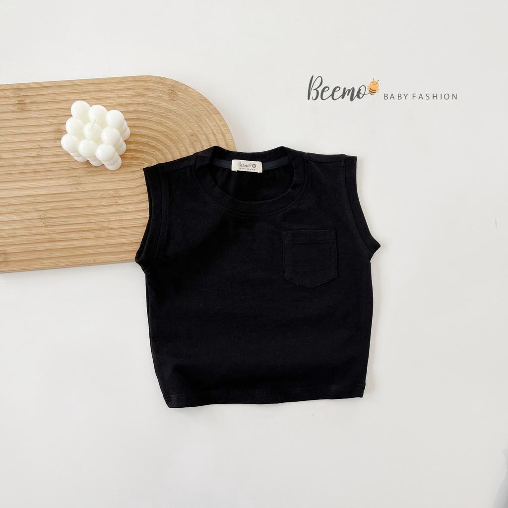 Áo ba lỗ 6 màu cho bé Beemo,Chất liệu cotton co giãn 4 chiều mềm mịn, thấm mồ hôi,Thiết kế basic phối túi ngực b270