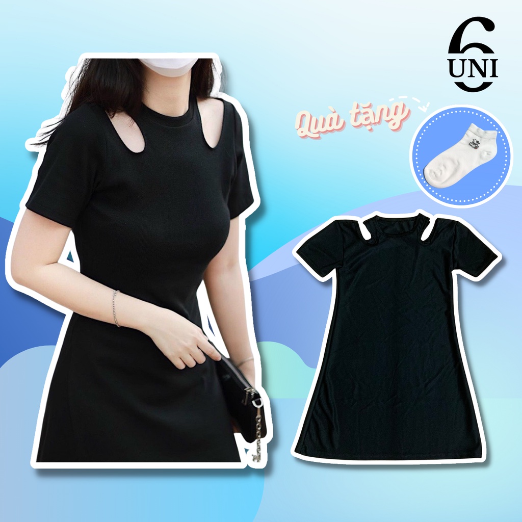 Đầm body nữ khoét vai tay ngắn siêu xinh, váy nữ ôm body khoét vai