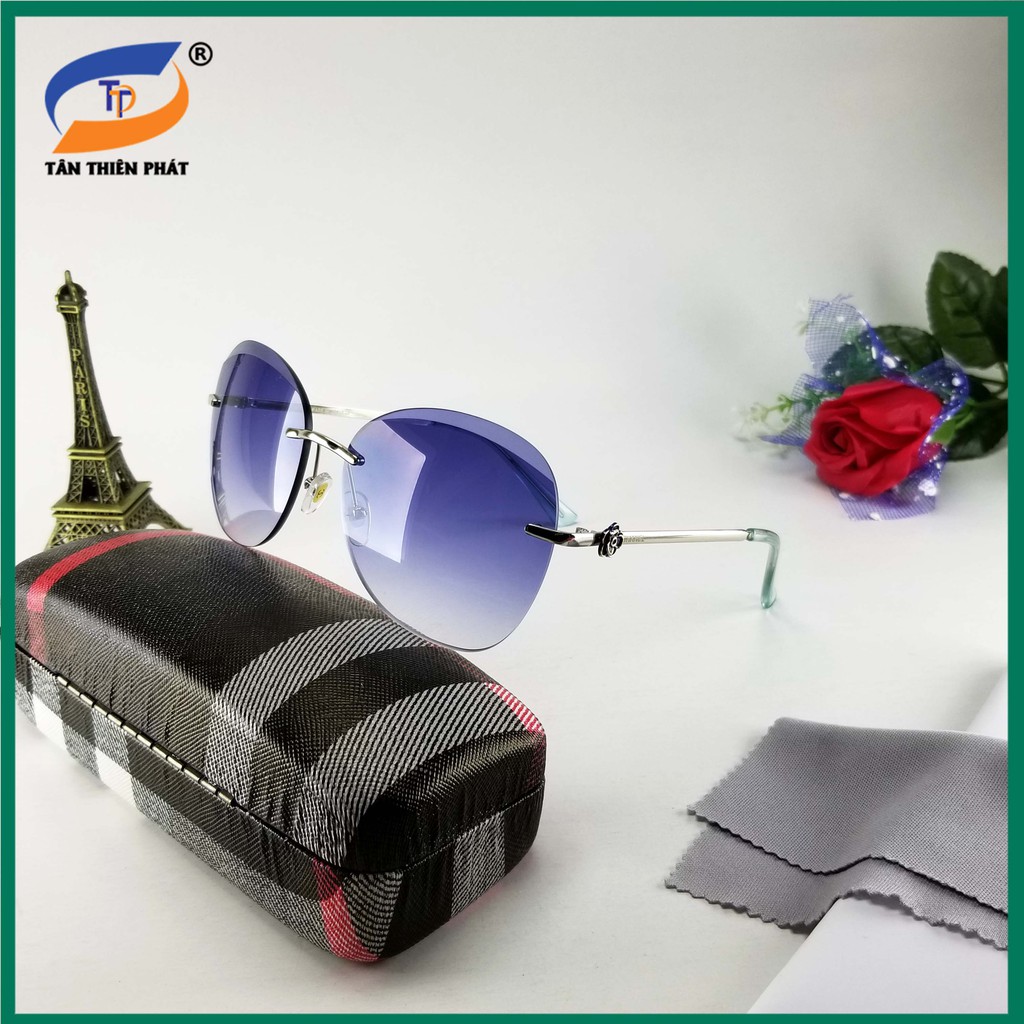 Mắt kính mát thời trang nữ - Bảo hành 12 tháng - Đủ bộ hộp đựng kính như hình