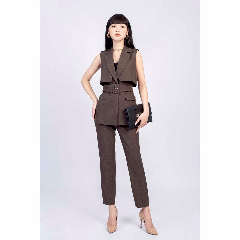 Set bộ gile cổ vest, quần dài MMOutfit M-SBK070621084