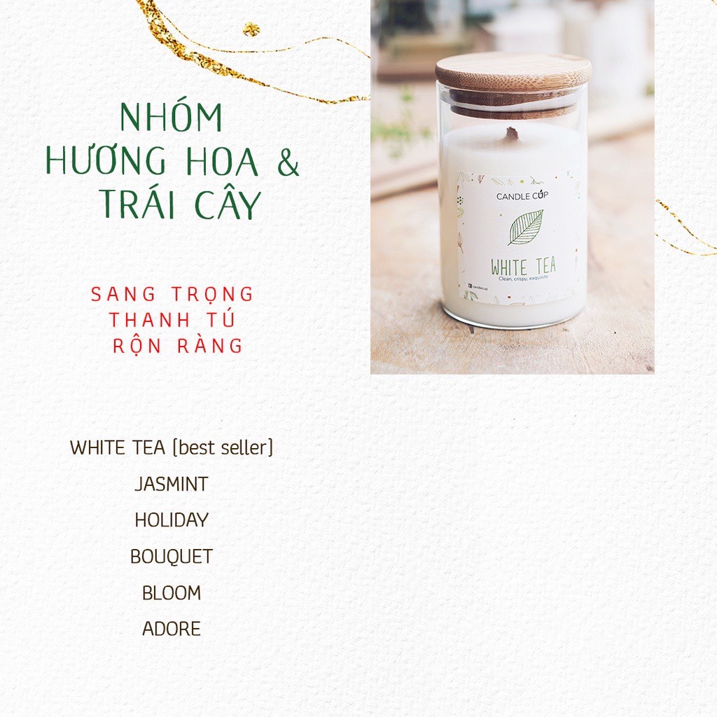 Nến thơm Candle Cup/Agaya - Hương Gỗ TEAKWOOD