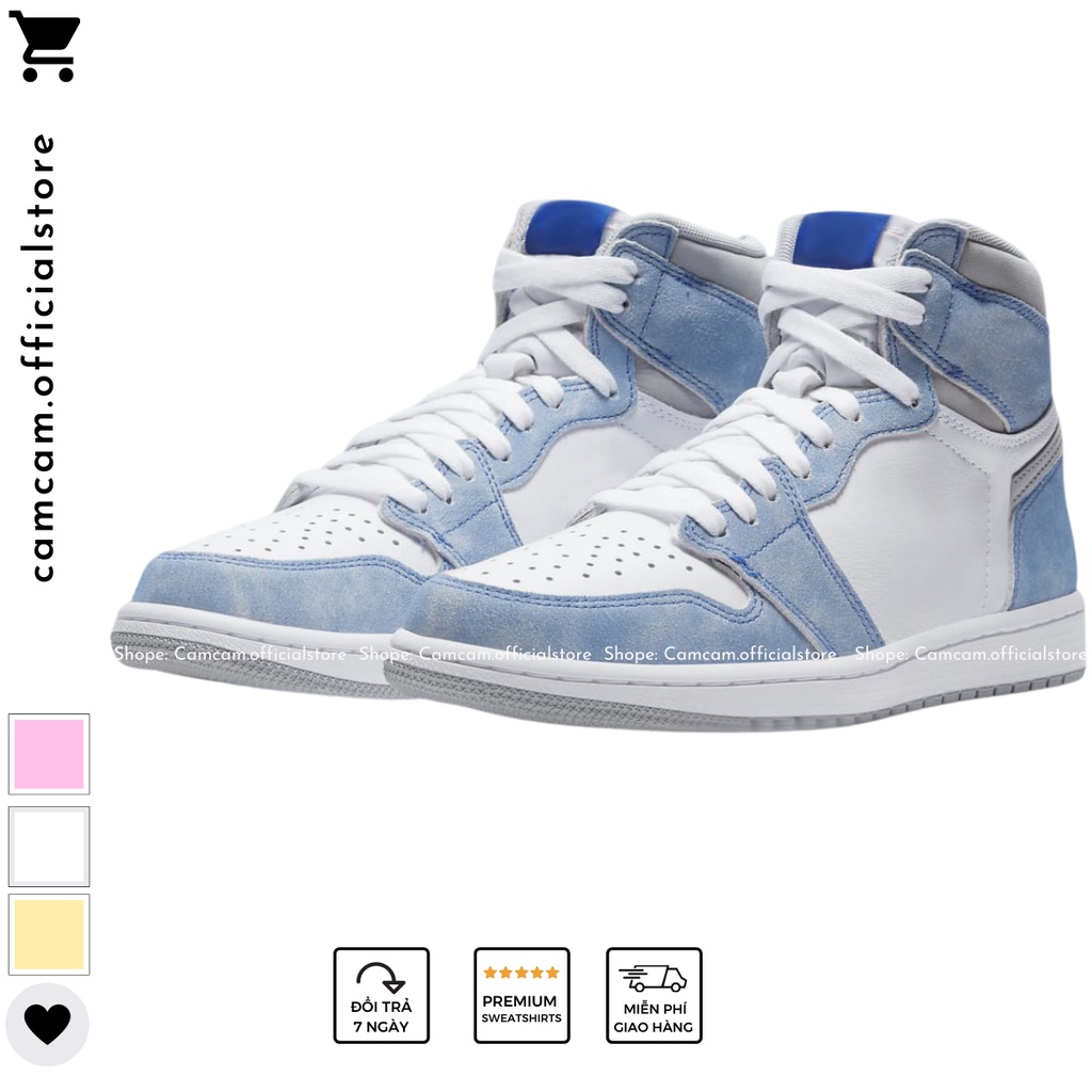 GIÀY SNEAKER NAM NỮ CỔ CAO DA LỘN BLUE CAMSTORE HOTTREND | BigBuy360 - bigbuy360.vn