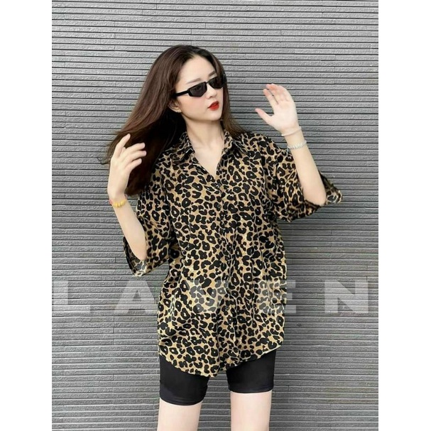 Áo sơ mi chất lụa tay lỡ form rộng hoạ tiết hottrend  bò sữa 🦓ngựa vằn  da beo cựt hot thời trang hè