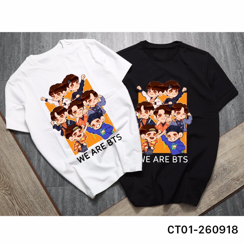 Áo thun nam nữ BTS Bangtan Boys We Are BTS Fans Army Chibi Sticker