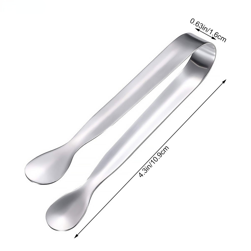 Kẹp Gắp Đá/Thức Ăn Bằng Thép Không Gỉ Chống Trượt Nhỏ Gọn Đa Ứng Dụng Cho Nhà Bếp