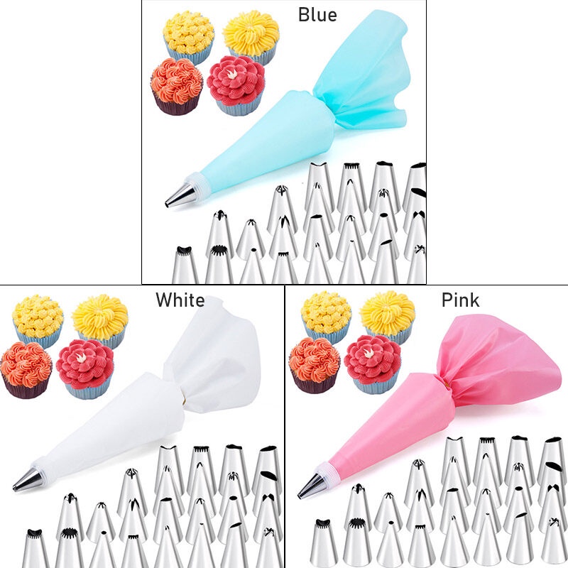 ONLY HOUSE Bộ Vòi Phun Kem Làm Bánh Bằng Thép Không Gỉ 12 24 Đầu