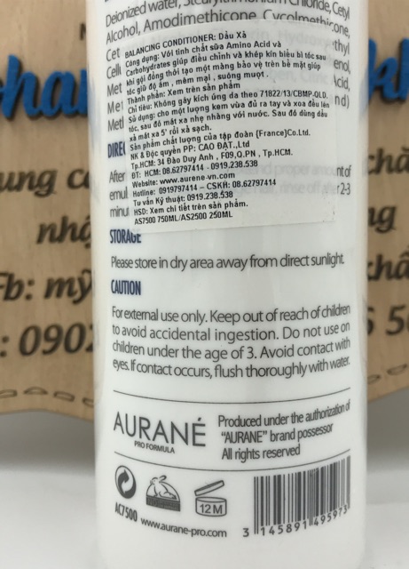 Dầu xã dinh dưỡng Aurane Balacing 750ML