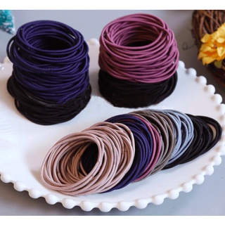 100 Dây Cột Tóc Hàn Quốc Kèm Túi Zip