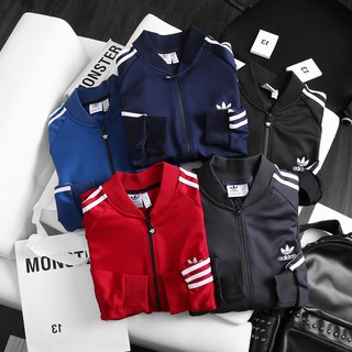 Áo khoác bomber nam thể thao thun nỉ da cao cấp không bai xù, logo thêu, hàng VNXK