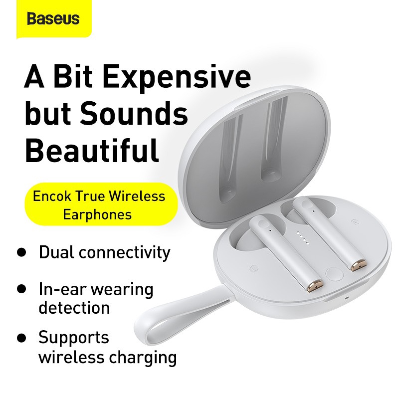 Tai Nghe Nhét Trong Không Dây Baseus W05 TWS Bluetooth 5.0 Chống Thấm Nước IP55 Âm Thanh Nổi HD Hỗ Trợ Sạc Không Dây Qi