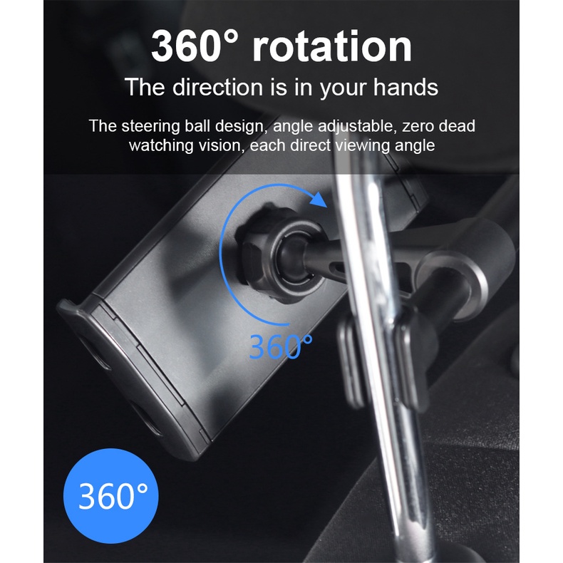 Giá Đỡ Điện Thoại / Máy Tính Bảng Xoay 360 Độ 4 Inch Gắn Ghế Sau Xe&quot;-11&quot; Giá Đỡ Điện Thoại Gắn Xe Hơi