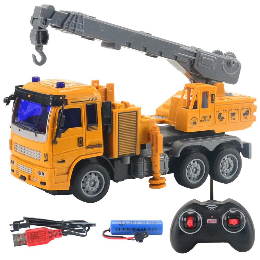 Xe máy cẩu cứu hộ điều khiển từ xa, xe cẩu điều kiển 8 kênh, cấu tạo hợp kim - pin sạc Hàng luôn có sẵn