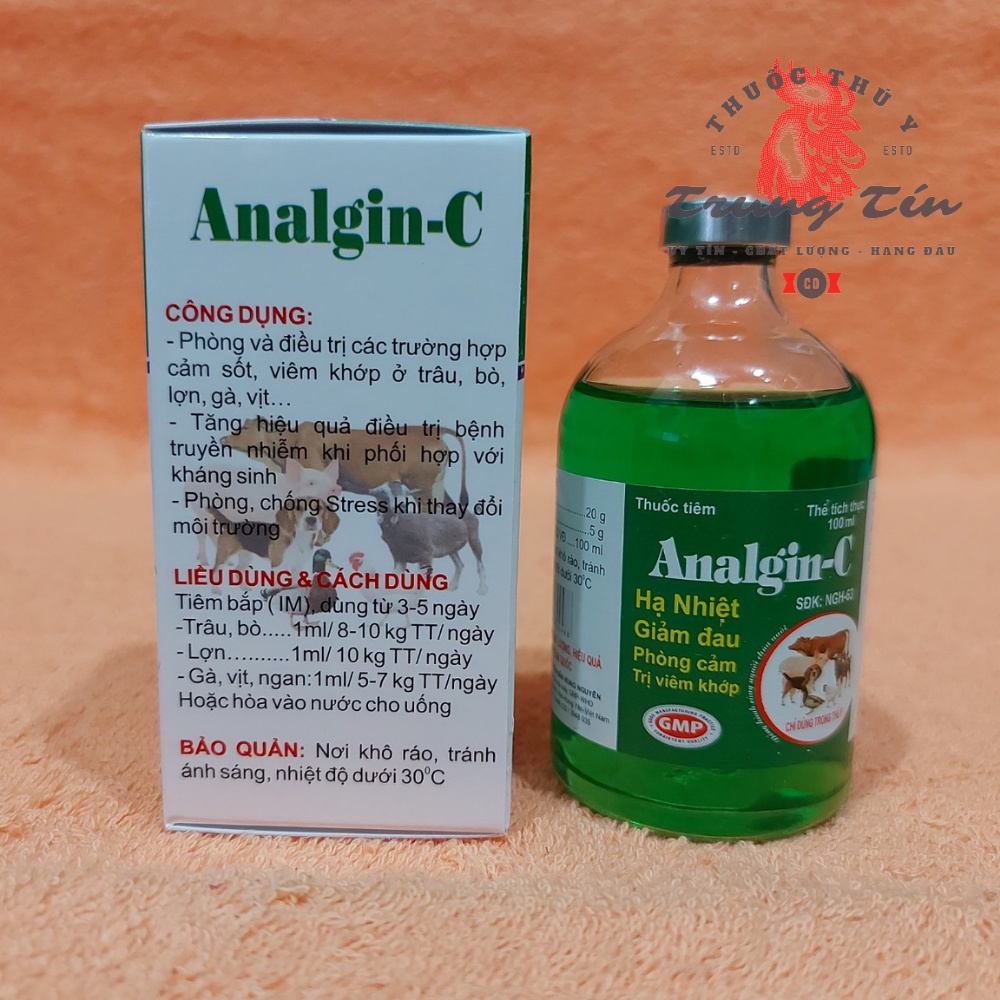 Hạ nhiệt , giảm đau , phòng cảm , viêm khớp - Analgin C - 1 lọ / 100ml