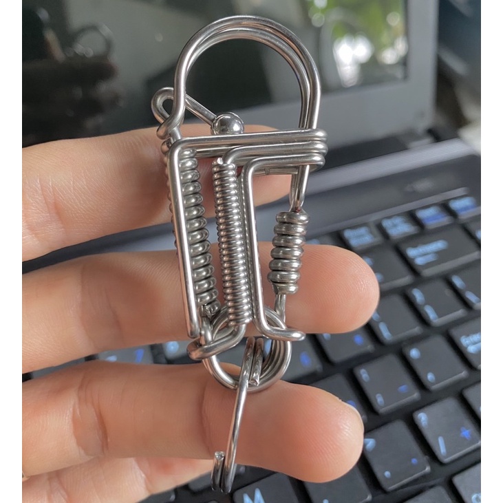 Móc khoá inox 304 thiết kế thủ công độ dày 2 ly