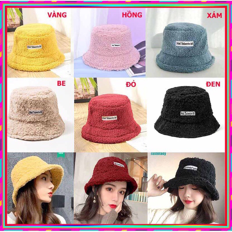 Mũ bucket lông cừu siêu hot
