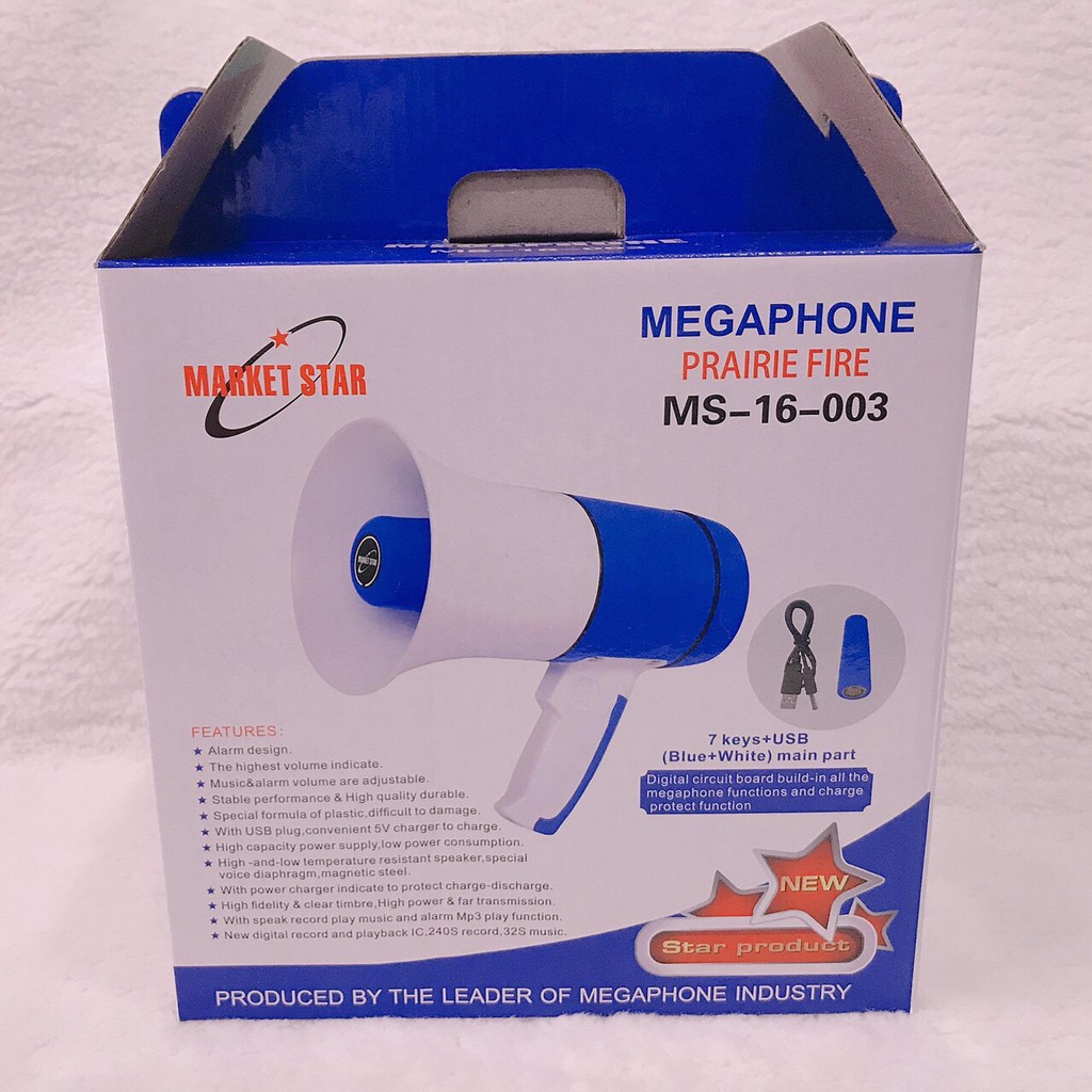 [Mã ELHACE giảm 4% đơn 300K] LOA PHÓNG THANH CẦM TAY MEGAPHONE CÓ USB MS-003/004