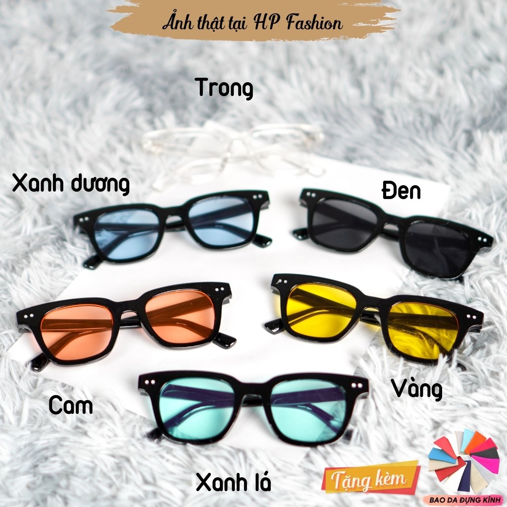 Kính mát thời trang Kính râm nam nữ Unisex gọng vuông cao cấp giúp bảo vệ mắt K6 - Happy Style