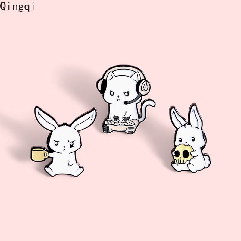 Ghim cài áo MISS ZOE kim loại hình thỏ đáng yêu dễ thương