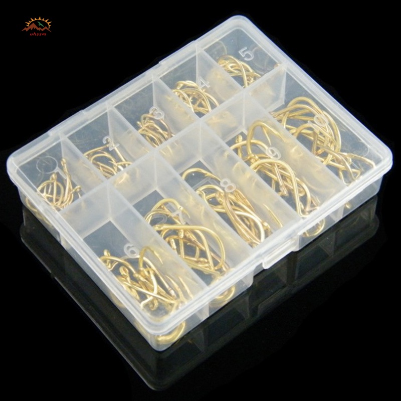 Hộp 100 Lưỡi Câu Cá Bằng Thép Không Gỉ