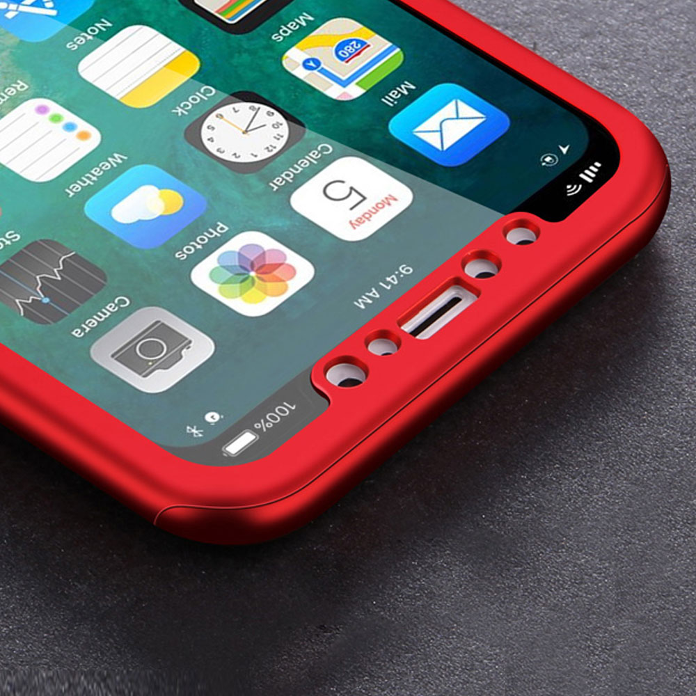 Ốp lưng Samsung Galaxy J6 2018 J4 Plus J4 A7 A9 2018 A6 Plus 2018 360 Body Full Protective Luxury Shockproof Case +Tempered Glass Hard Slim Cover chống sốc 2 mặt