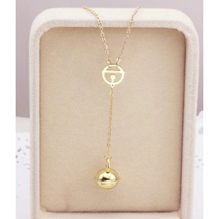 Dây chuyền titan (thép k gỉ) doremon rớt chuông màu vàng tươi