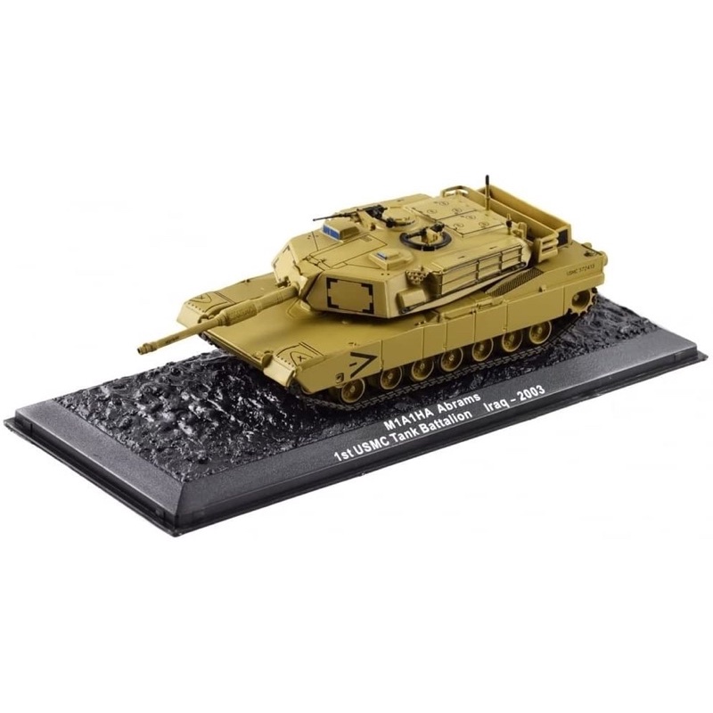 Mô hình xe tăng tỷ lệ 1:72 DeAgostini M1 A1 Abrams USMC, Tiểu đoàn Thiết giáp số 1 Marine của Mỹ, năm 2003 tại Iraq.