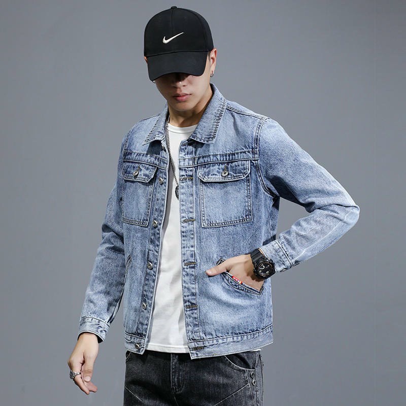 Áo Khoác Jean Nam Co Giãn  𝐅𝐑𝐄𝐄 𝐒𝐇𝐈𝐏  Áo Bò Nam Đẹp Co Giãn Hàng Quảng Châu Thời Trang Hpfashion - Akjn011