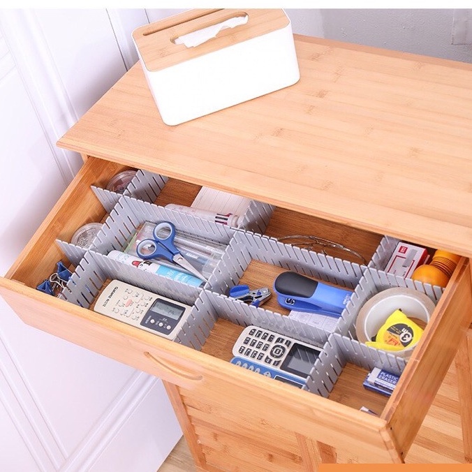 Set 4 Thanh Nhựa Chia Ngăn Tủ Tiện Dụng Có Thể Điều Chỉnh 88303 Đức Tài Store