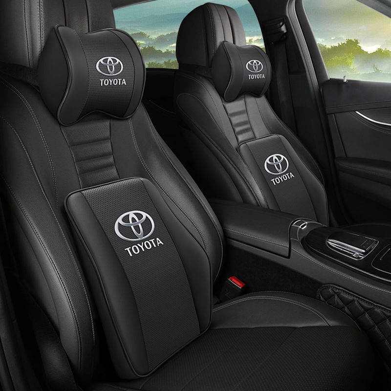 Automotive Waist Cushion Neck Pillow Lumbar Support Pillow Waist Pad Back Cushion Memory Foam Headrest Lumbar Support Set Backrest Pillow Car Supplies BmJk