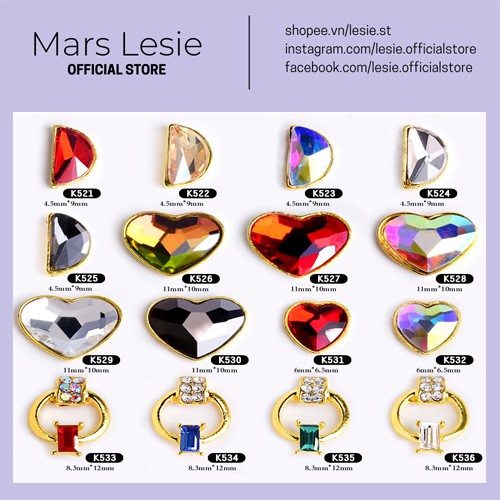 Charm nail ĐÁ KHỐI siêu sáng