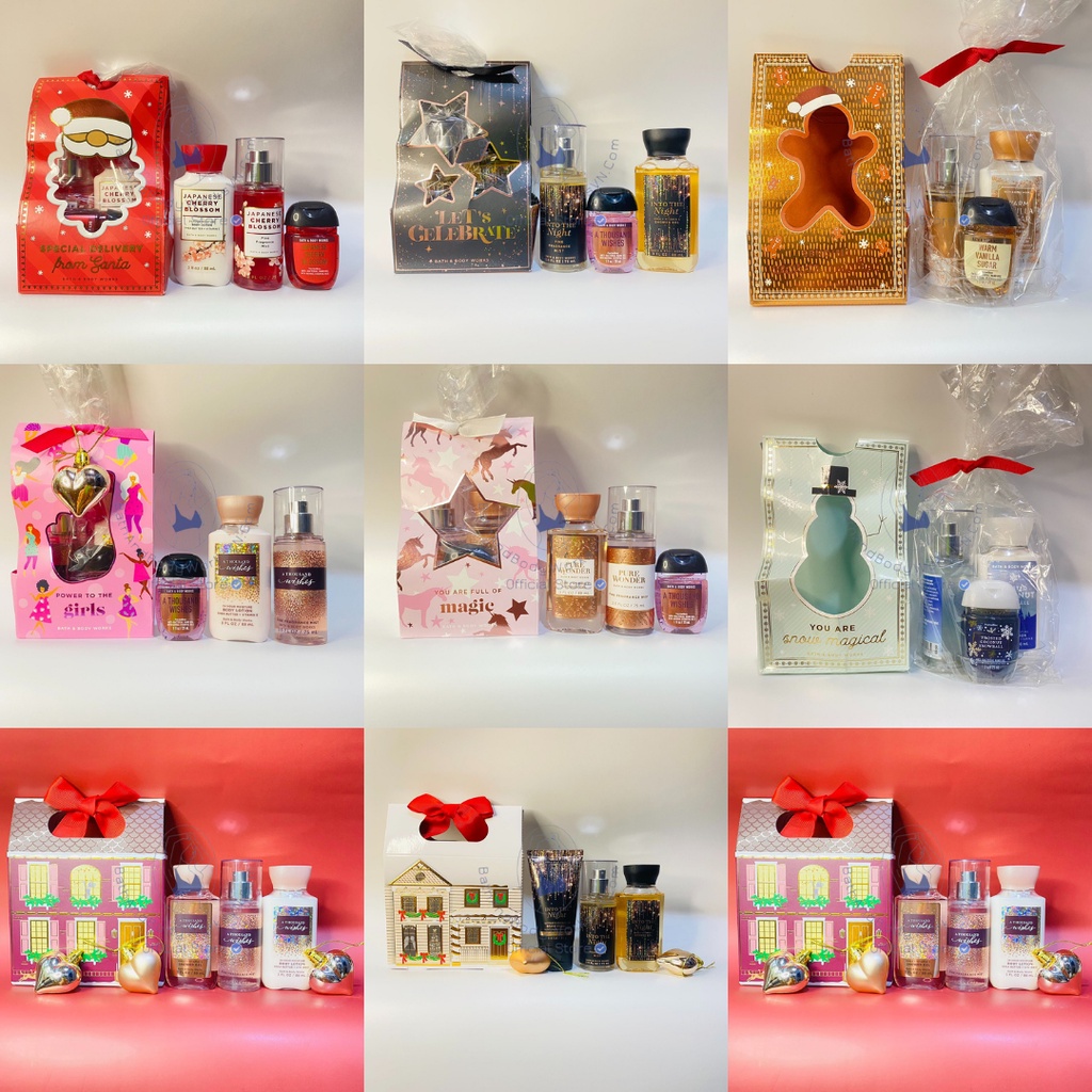 ( Combo có túi quà giá hời) Gift Set bộ quà tặng Bath And Body Works Travel Size, phù hợp để làm quà sinh nhật