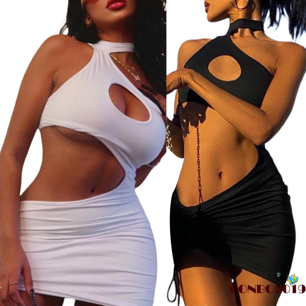 Đầm Body Trễ Vai Màu Sắc Thanh Lịch Cho Nữ