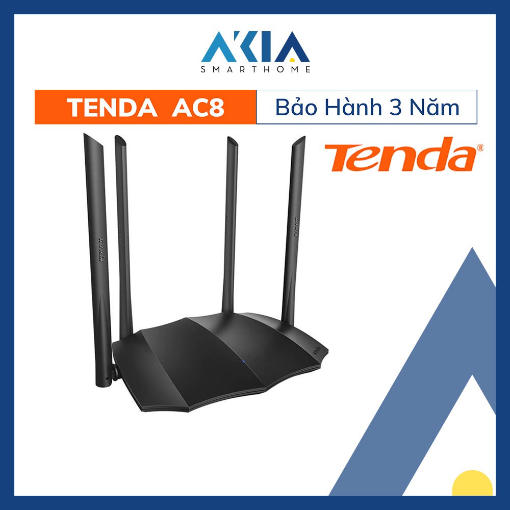 Tenda AC8 Bộ phát wifi Băng Tần kép AC1200 - Hàng Chính Hãng