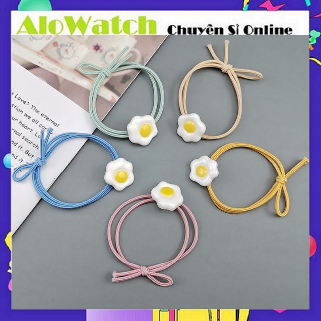 ☀️Hàng Hot☀️Thun Cột Tóc Ốp la Siêu Dễ Thương