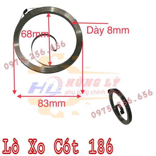 Lò Xo Cót 186=188 phụ tùng máy cày phụ tùng Hùng Lỳ