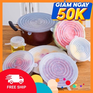 -𝐒𝐀𝐋𝐄- Bộ 6 nắp đậy thực phẩm silicon