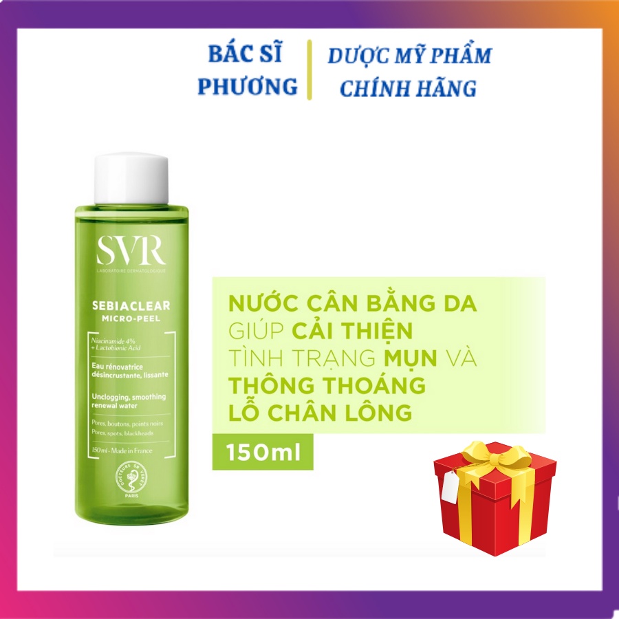 Toner SVR Sebiaclear Micro Peel Nước Cân Bằng cho da dầu mụn 150mL