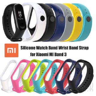 Dây Đeo Thay Thế Chất Liệu Silicon Màu Trơn Cho Xiaomi Mi Band 2 972''