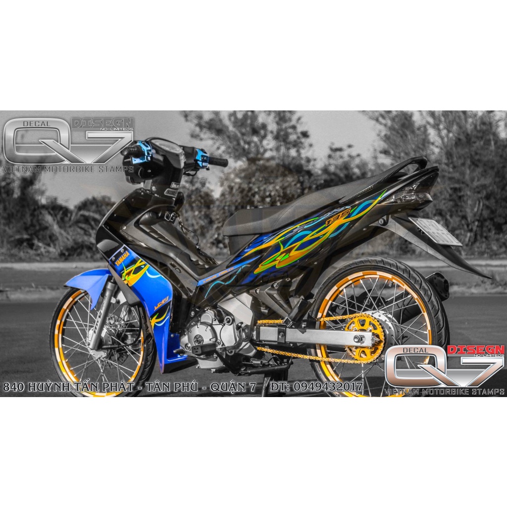 TEM RỜI EXCITER 2010 XANH ĐEN