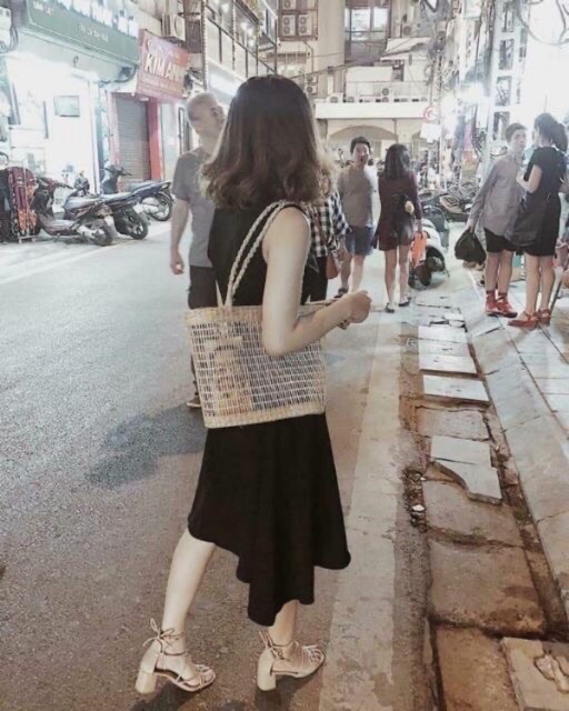 [Giá xưởng]Túi Cói Đan Chắn Song