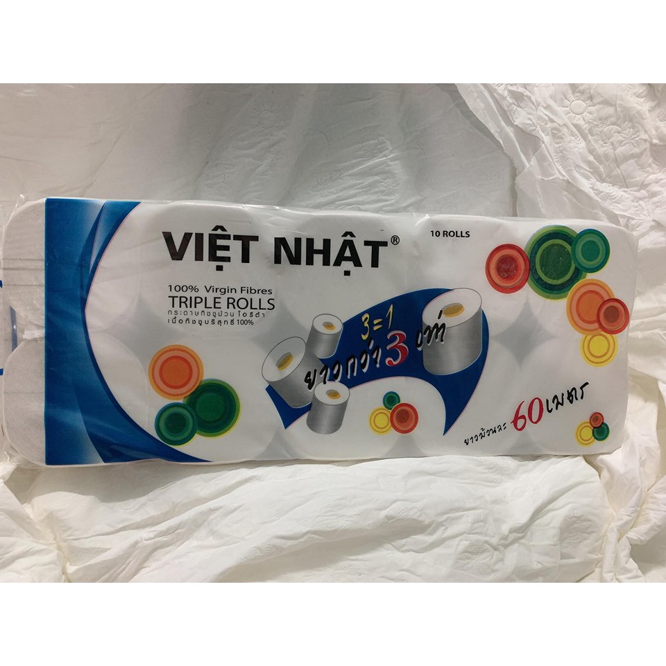 Giấy vệ sinh Việt Nhật không lõi 10 cuộn 3 lớp