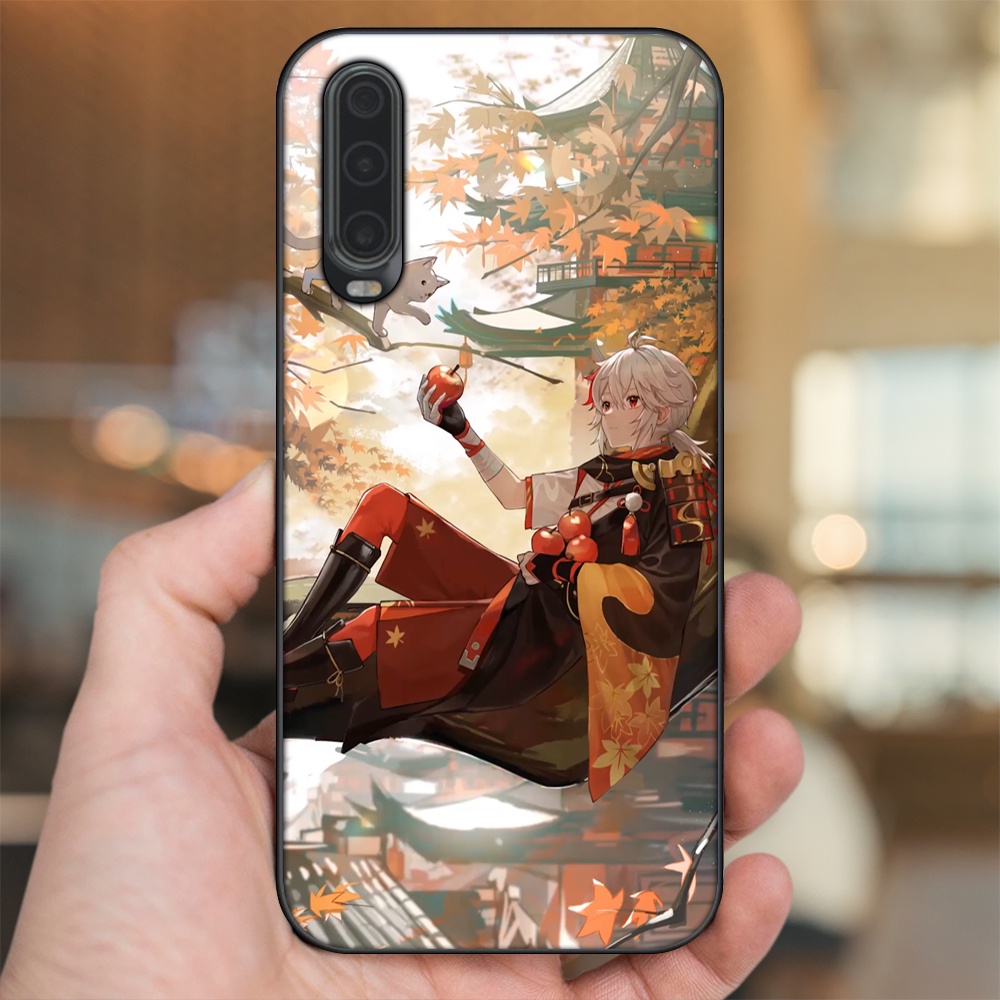 Ốp lưng Huawei P30 viền đen in hình Kazuha Genshin Impact